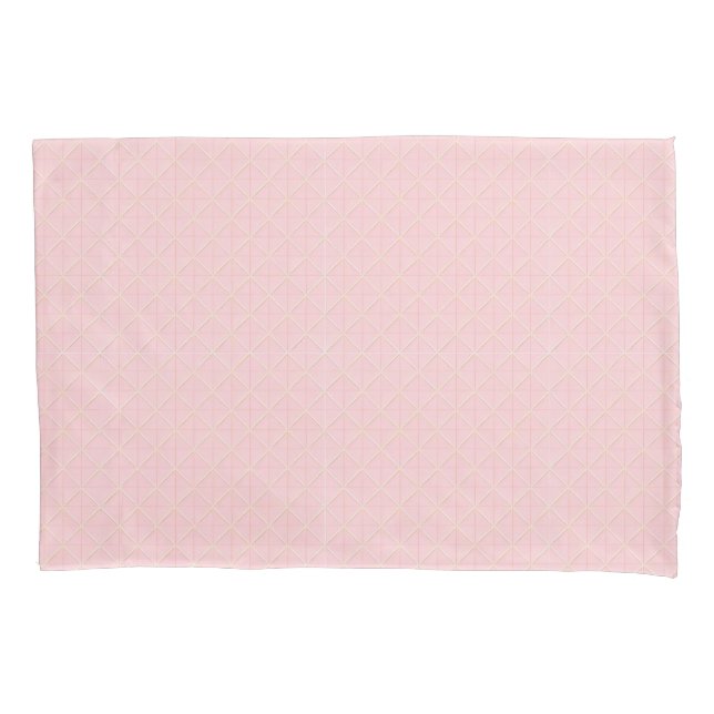 Pink Geometric Pattern with Modern Abstract Pillowcase (Front)