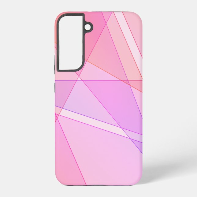 Pink Geometric  Samsung Galaxy S22+ Case (Back)