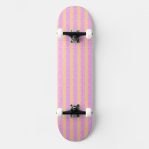 Pink Geometric  Skateboard