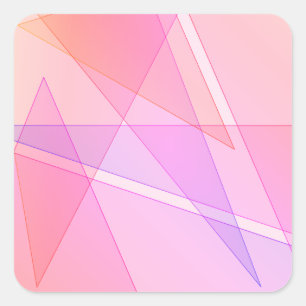 Pink Geometric Square Sticker