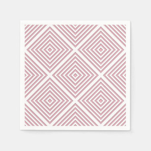 Pink Geometric Squares Napkin