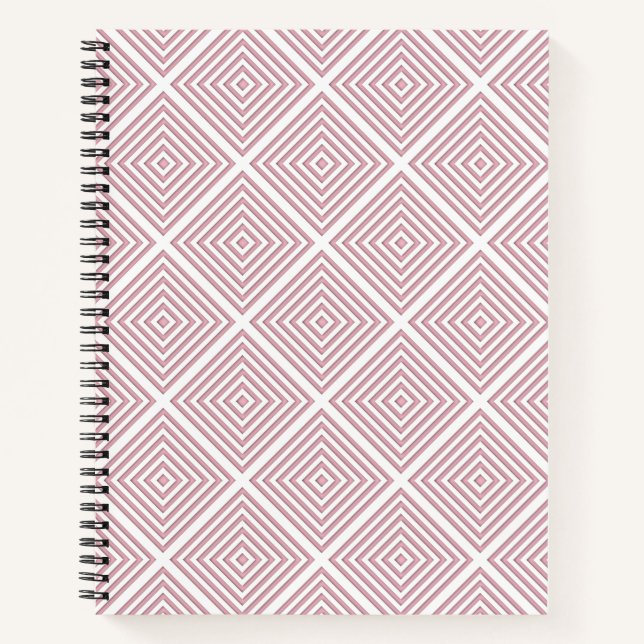 Pink Geometric Squares Notebook (Front)