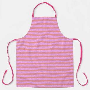 Pink Geometric Stripes Geostripes Apron