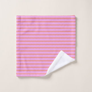 Pink Geometric Stripes Wash Cloth