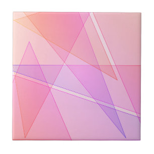 Pink Geometric Tile