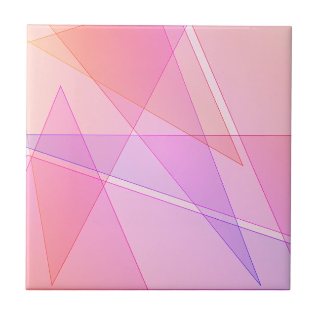 Pink Geometric  Tile (Front)