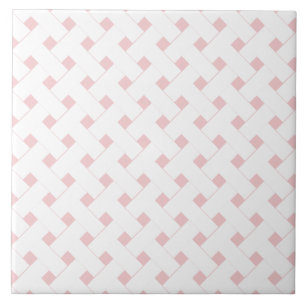 Pink geometric trellis  tile