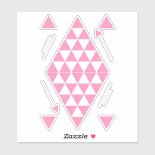 Pink Geometric Triangles