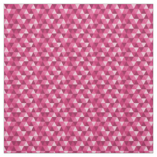 Pink Geometric Triangles Pattern Fabric