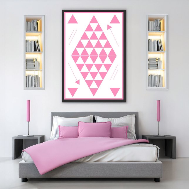 Pink Geometric Triangles Poster (Creator Uploaded)