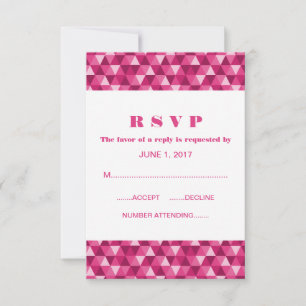 Pink Geometric Triangles Response Card