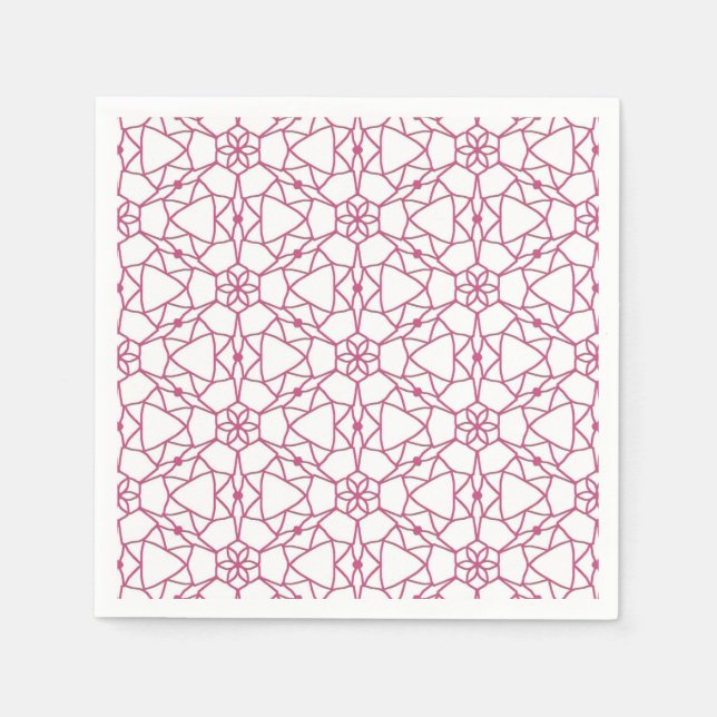 Pink Geometry  Napkin (Front)