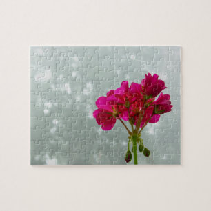 Pink Geranium Flower Photo Puzzle