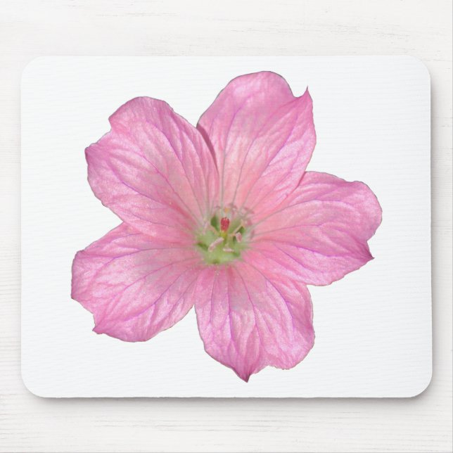 Pink Geranium Mouse Mat (Front)