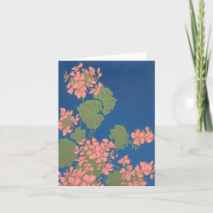 Pink Geranium Notecard