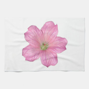 Pink Geranium Tea Towel