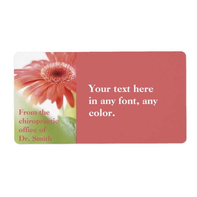 Pink Gerbena Label (Front)