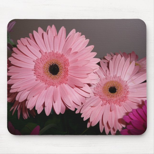 Pink Gerber Daisy Mouse Mat (Front)