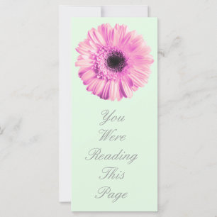Pink Gerbera Bookmark Template