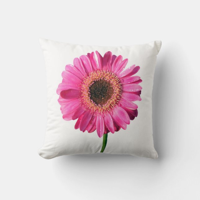 Pink Gerbera Cushion (Front)