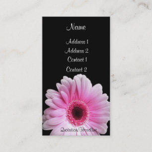 Pink Gerbera - Customised Business Card