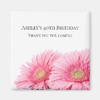 Pink Gerbera Daisies Elegant Photography Birthday