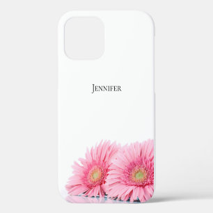 Pink Gerbera Daisies Elegant Photography iPhone 12 Case