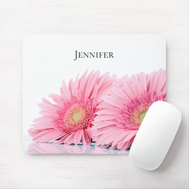  Pink Gerbera Daisies Elegant Photography Mouse Mat (With Mouse)