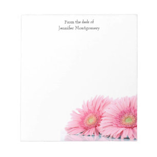 Pink Gerbera Daisies Elegant Photography Notepad