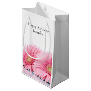 Pink Gerbera Daisies Elegant Photography Small Gift Bag