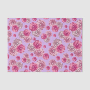 Pink Gerbera Daisies floral gift bag stuffer Tissue Paper