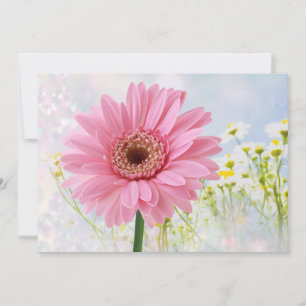 Pink Gerbera daisy any occasion Invitation
