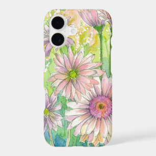 Pink Gerbera Daisy Bouquet Watercolor Flower Art