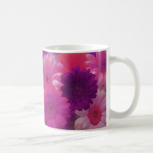 Pink Gerbera Daisy Flowers Photo Art Coffee Mugs