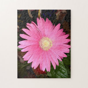 Pink Gerbera Daisy Jigsaw Puzzle