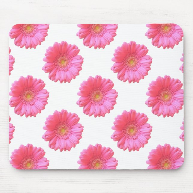 Pink gerbera daisy mouse mat (Front)