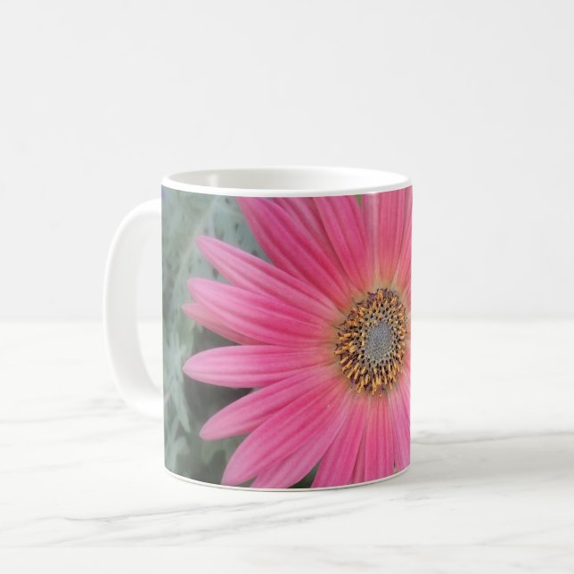 Pink Gerbera Daisy Mug (Front Left)