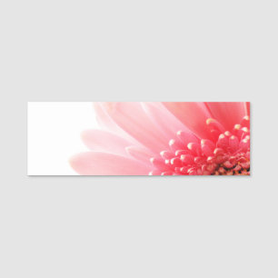 Pink Gerbera Daisy Name Tag