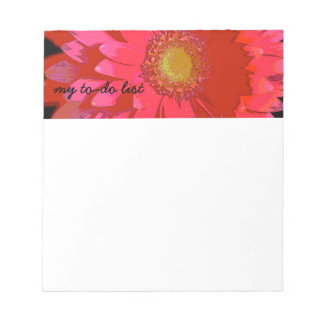Pink Gerbera Daisy Notepad