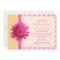 Pink Gerbera Daisy Orange Bridal Shower Invitation