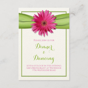 Pink Gerbera Daisy Reception Card
