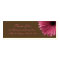 Pink Gerbera Daisy Wedding Favour Tag