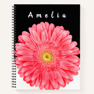 Pink Gerbera Flower Notebook