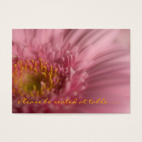 Pink Gerbera • Guest Seating Mini Card