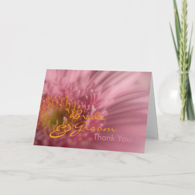 Pink Gerbera • Thank You Card (Front)