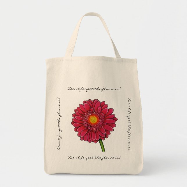 Pink Gerbera Tote Bag (Front)