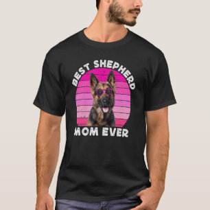 Pink German Shepherd Mum For Women Shepherd GSP Mo T-Shirt
