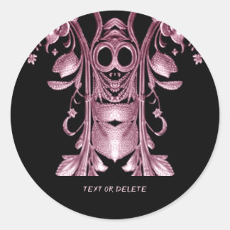 Pink Ghost Classic Round Sticker