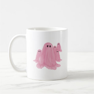 Pink Ghost Halloween Coffee Mug
