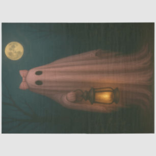 Pink Ghost Halloween Decoupage Whimsical Goth Tissue Paper